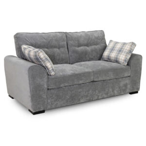 Maik Plush Velvet 3 Seater Sofa In Grey
