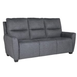 Carly Chenille Fabric 3 Seater Sofa In Charcoal