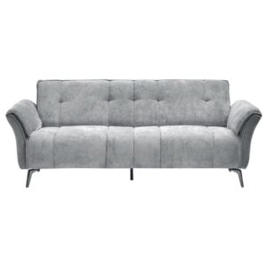 Agios Fabric 3 Seater Sofa In Grey With Black Chromed Legs