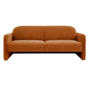 Majuro Fabric 3 Seater Sofa In Amber