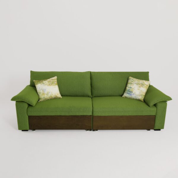 Cottonfy Luxurious Soild Wood Versatile 2-Seater Pull Out Sofa Bed